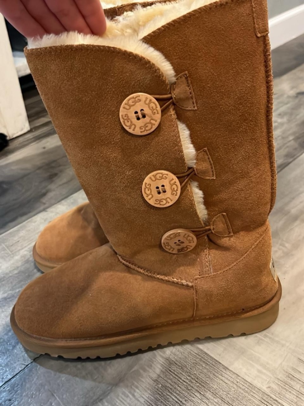 UGG Australia Bailey Button Triplet Tall Boots – Women’s Size 8